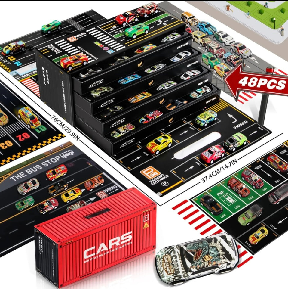48-Piece Alloy Car Set
