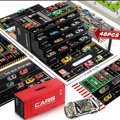 48-Piece Alloy Car Set